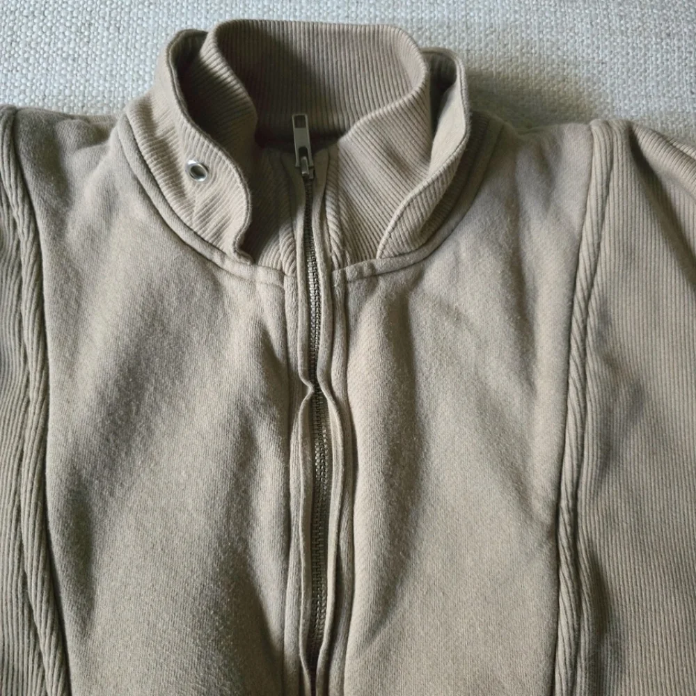 JOAH BROWN Retro Half Zip Pullover Sweatshirt M/L Tan Brown - Picture 4 of 11